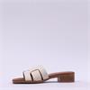 Oh My Sandals Low Heel Mule Slider - Cream
